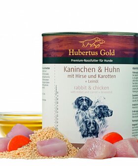 Hubertus Gold menu konijn/gerst, 800 gr.