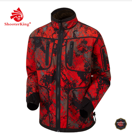 SHOOTERKING Softshell Jack omkeerbaar groen/rood